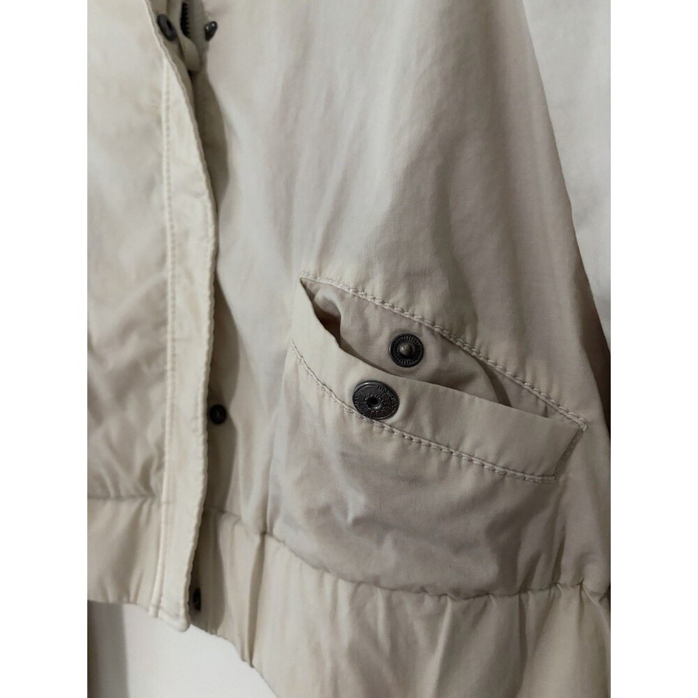 Marrakech Anthropologie Cropped Utility Bomber Jacket XS EUC Beige Lightweight - Picture 2 of 9